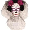 Masker Day Of The Dead Paars Bloemen 2 Masker Day Of The Dead Paars Bloemen -Halloween Rekwisieten Winkel 38767