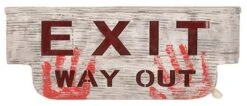 Halloween DECO EXIT BORD Met Licht Effecten En Geluid