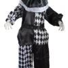 Geanimeerde Staande Clown Zwart/wit Met Bewegingssensor -Halloween Rekwisieten Winkel 770056