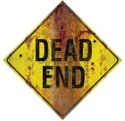 Bord "Dead End" 24 Cm