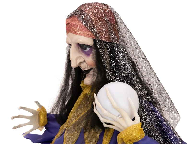 Halloween Figure Fortune Teller, Animated 50cm 5 Halloween Figure Fortune Teller, Animated 50cm - Afbeelding 3