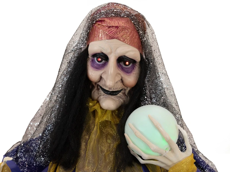 Halloween Figure Fortune Teller, Animated 50cm 6 Halloween Figure Fortune Teller, Animated 50cm - Afbeelding 4