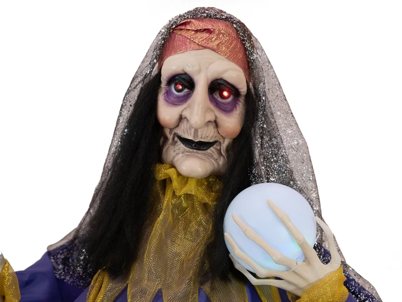 Halloween Figure Fortune Teller, Animated 50cm 7 Halloween Figure Fortune Teller, Animated 50cm - Afbeelding 5