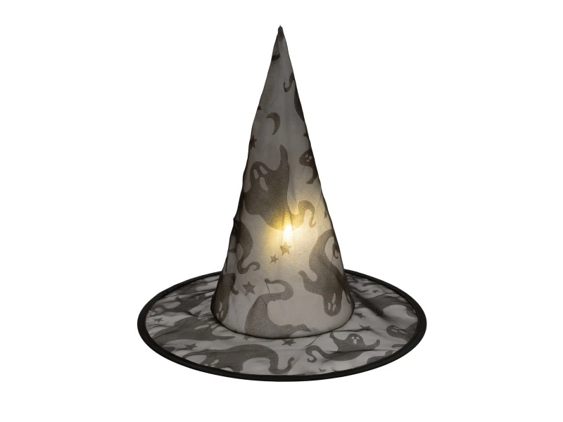 Halloween Witch Hat 3pc Set, Illuminated, 36cm 6 Halloween Witch Hat 3pc Set, Illuminated, 36cm - Afbeelding 4