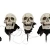 Halloween Skeleton Head With Stake, Set Of 3, 29cm