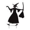 Silhouette Metal Witch With Broom -Halloween Rekwisieten Winkel 83505101a