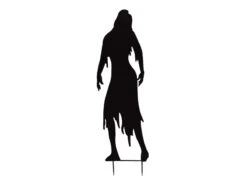Silhouette Metal Zombie Woman