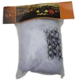 Spinnenweb Wit 400 Gram + 15 Spinnen