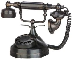 SPOOKY TELEPHONE-VICTORIAN STYLE-GOLD/BLACK 17 X 25 X 14 CM